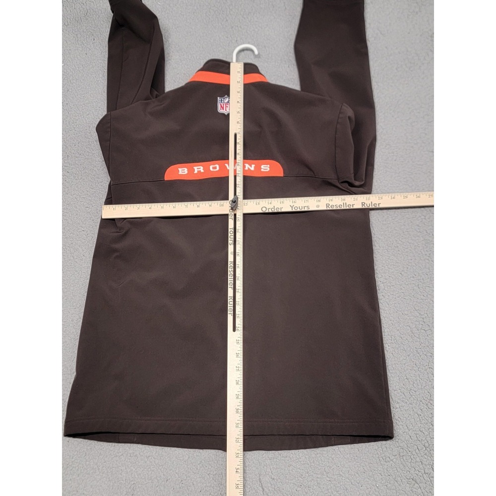 Cleveland Browns Jacket Mens Large Brown NFL Football Reebok On Field Softshell - Picture 9 of 16